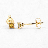 0.25 Carat Genuine Yellow Diamond 14K Yellow Gold Earrings (SI1-SI2)