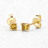 0.25 Carat Genuine Yellow Diamond 14K Yellow Gold Earrings (SI1-SI2)