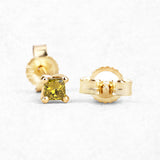 0.25 Carat Genuine Yellow Diamond 14K Yellow Gold Earrings (SI1-SI2)
