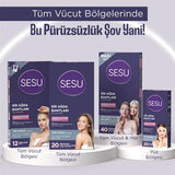 Sesu Sensitive Skin Wax Strips Set - 40 Count, Sugar-Free, Easy Hair Removal for Body & Face