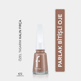 Flormar Nail Enamel: High Pigment, Long Lasting Nail Polish - 472 Caramel Latte - Chip Resistant, Glossy Finish for Stunning Nails