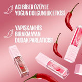 Maybelline Lifter Plump Lip Gloss - Non-Sticky, Chili Pepper Extract, Pink Sting Shade