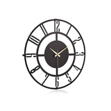 Muyika 50cm Metal Black Wall Clock - Silent Sweep Mechanism, Modern Decor