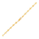 14k Yellow Gold Bracelet with Polished Circles