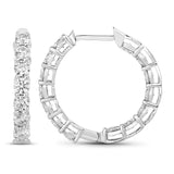 2.52 Carat Genuine Lab Grown Diamond 14K White Gold Earrings