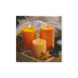 Alouette Christmas Candle Napkins for Holiday Tables 20-Pack