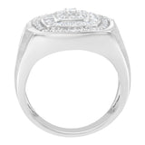 14K White Gold Men's 1 CTTW Diamond Band Ring