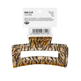 Eklips Zebra Rectangular Claw Clip Yellow Hair Accessory