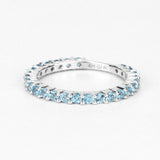 0.94 Carat Genuine Swiss Blue Topaz .925 Sterling Silver Ring