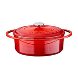 Lava Cast Iron Cookware - Durable Enamel Coated Oval Pot, 8.66 x 11.02 inches - Ideal for Home Cooks