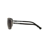 Emporio Armani EA2033 Gunmetal Rubber Aviator Sunglasses 64mm