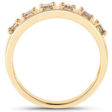 0.49 Carat Genuine Champagne Diamond 14K Yellow Gold Ring (I1-I2)
