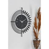 Muyika 50x50cm Modern Metal Silent Wall Clock - Large Decorative Clock for Home, Office