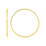 Endless Hoop Style Earrings in 14K Yellow Gold