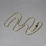 14k Yellow Gold Diamond-Cut Alternating Bead Chain 1.5mm