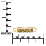 0.46 Carat Genuine Yellow Diamond 14K Yellow Gold Ring (I1-I2)