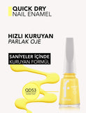 Flormar Quick Dry Nail Polish High Shine Finish 11ml