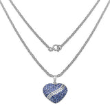 4.17 Carat Genuine Tanzanite and White Topaz .925 Sterling Silver Pendant