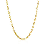 3.5mm 14k Yellow Gold Pendant Chain with Textured Links