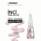 Flormar Pearly Pink Pearl Nail Polish: Long Lasting, Shimmering Shine & Chip Resistant - Gorgeous Pearl Effect Colors.