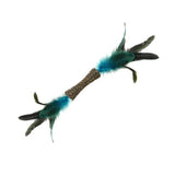 Gigwi Johnny Stick Catnip Cat Toy with Natural Green Feathers