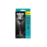 Gillette Mach3 Charcoal Razor & 5 Replacement Blades Set