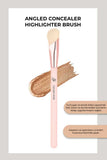 Golden Rose Angled Concealer & Highlighter Brush for Flawless Blending