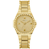 Guess Women's Rebellious Gold Tone Analog
