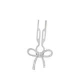 Fiona Franchimon Nº1 HAIRPIN Ribbon Swarovski White Gold Finish