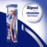 Signal Ergonomic Manual Toothbrush for Effective Oral Hygiene - Comfortable Brushing Experience - 1+1 Offer