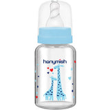 Hanymish Glass Baby Bottle for Easy Feeding 125 ml