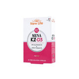 New Life Mena K2+D3 Vitamin : , High Absorption, 100 mcg K2 & 1000 IU D3, Gluten & Soy-Free