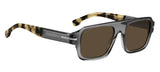 Hugo Boss 1595/S Brown Rectangular Men's Sunglasses