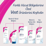 Veet Pure Facial Wax Strips for Sensitive Skin - Hypoallergenic Hair Removal for Face, Easy-Gelwax Technology, 20 Strips & 4 Wipes