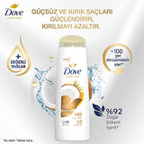Dove Coconut Oil Shampoo - Natural, Vegan, Cruelty-Free Hair Care for Weak & Damaged Hair