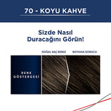 Men Perfect 70 Dark Brown Hair Dye - Men's Hair Dye for Grey Hair Coverage