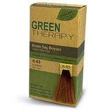 Green Therapy - Natural Argan Oil Hair Dye for Gray Hair Coverage, Chemical-Free, 6.43 Red Copper