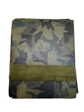 Army Green Camouflage Natural Grain Cowhide Leather: 8.5" x 11" Pre-Cut Pieces