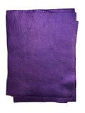 Purple Metallic Natural Grain Chrome-Tanned Cowhide – Metallic Foil Finish, 1.1–1.3 mm (3 oz), Pre-Cut Leather Sheets (8.5" × 11")