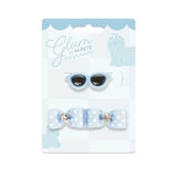 M-Pets Glam Blue Glasses & Bow Hair Accessory for Pets