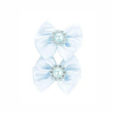 M-Pets Glam Blue Bow Accessory for Cats and Dogs 1 pc