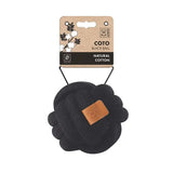 M-Pets Coto Black Ball Braided Cotton Dog Toy 15cm
