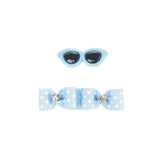 M-Pets Glam Blue Glasses & Bow Hair Accessory for Pets