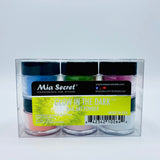 Glow In The Dark Nail Art Powder Collection 6pcs