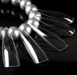Full Cover 3XL Stiletto  Clear Nail Tips Bag 0 to 11 - 360pc