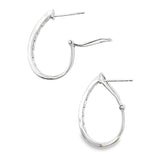 1.00ct Diamond Hoop Earrings 14KT White Gold