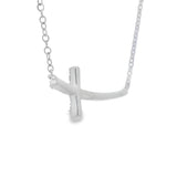 .26ct Diamond Cross Religious Pendant Sterling Silver