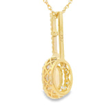 .10ct Opal Diamond Fashion Pendants 10KT Yellow Gold