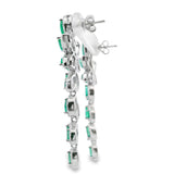 2.02ct Emerald Zircon Dangle Earrings Sterling Silver