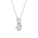 Natural .40ct Lab Grown Diamond Pendant 14KT White Gold